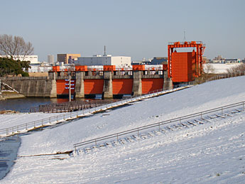 赤門と雪