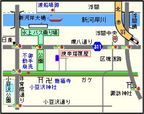 小豆沢庚申塔マップ